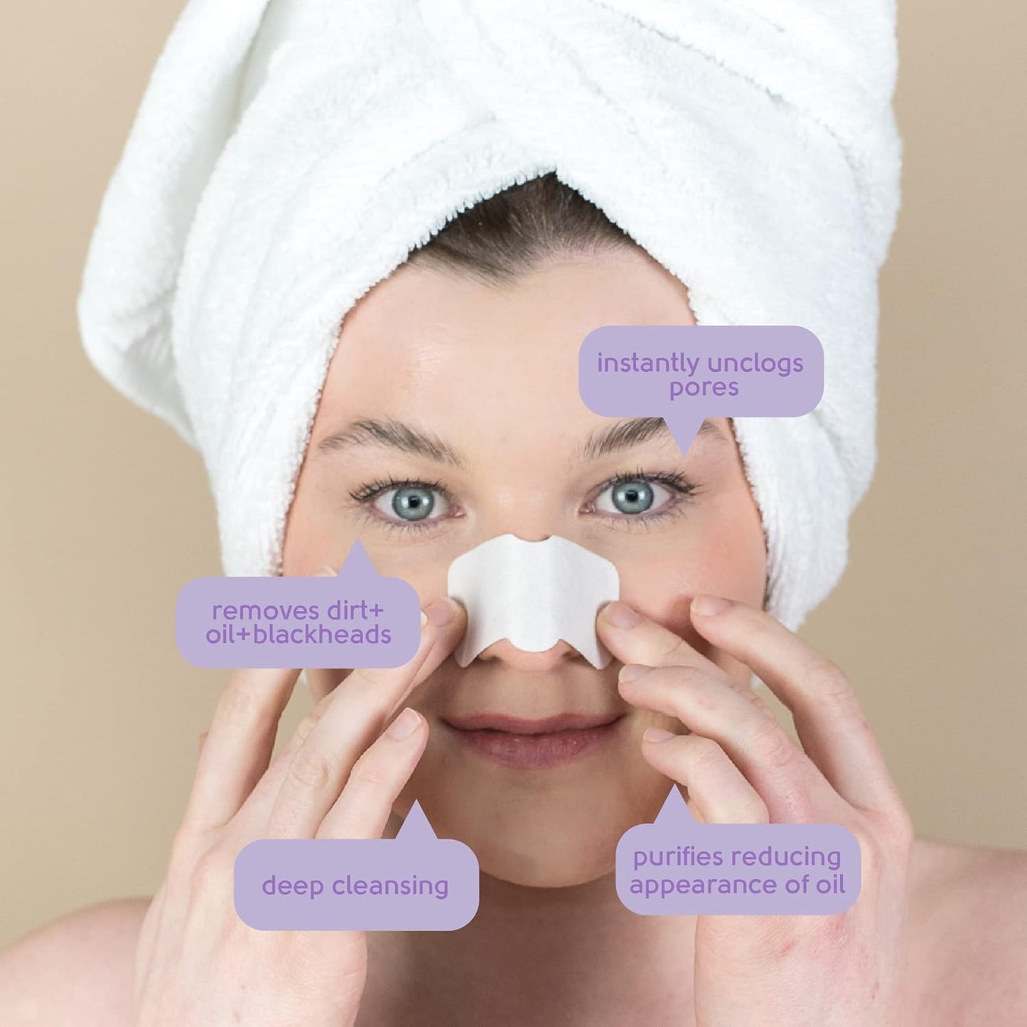 Charcoal Nose Pore Strips | Charcoal + Glycerin | Draws Out Impurities & Oils, Helping Eliminate Blackheads | 6 Strips